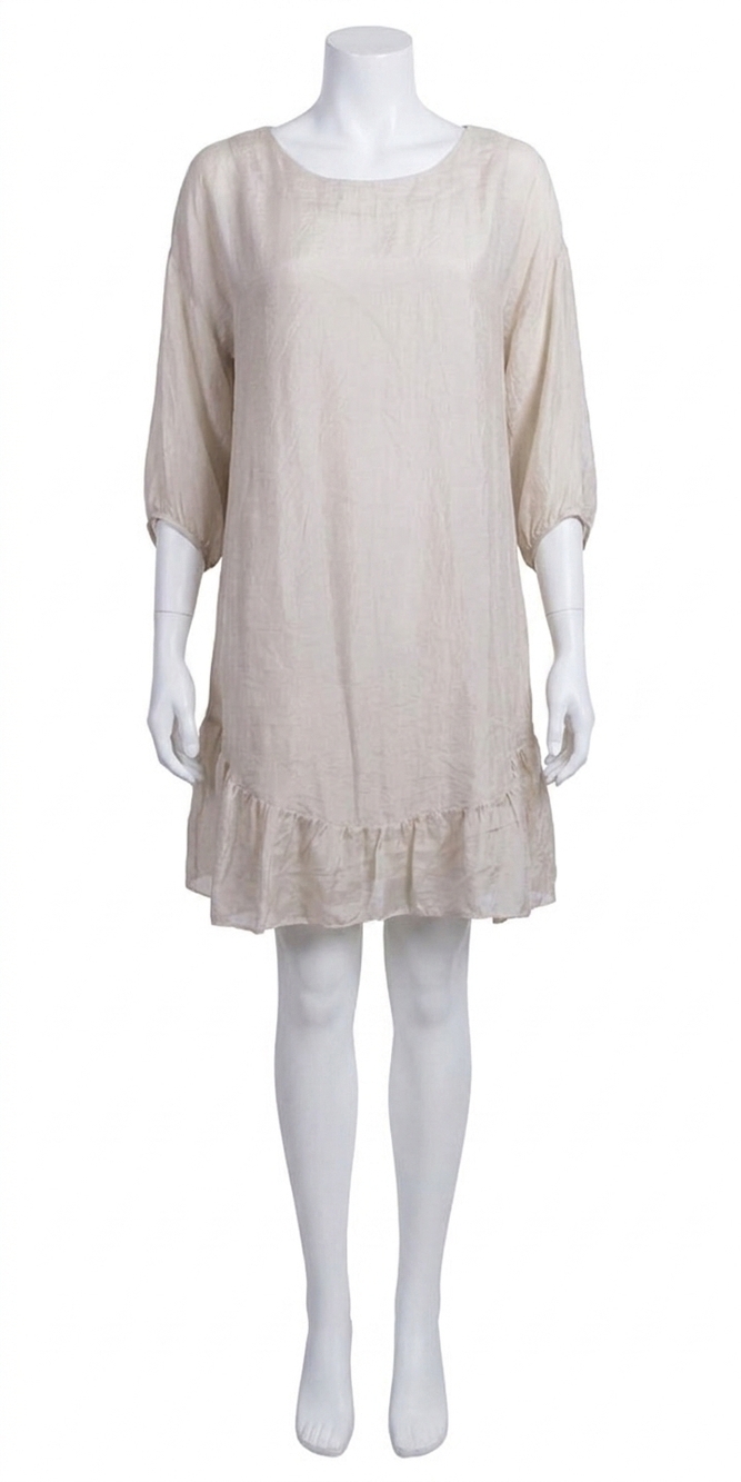 NEW GIGI MODA strolia silk mini dress in cream